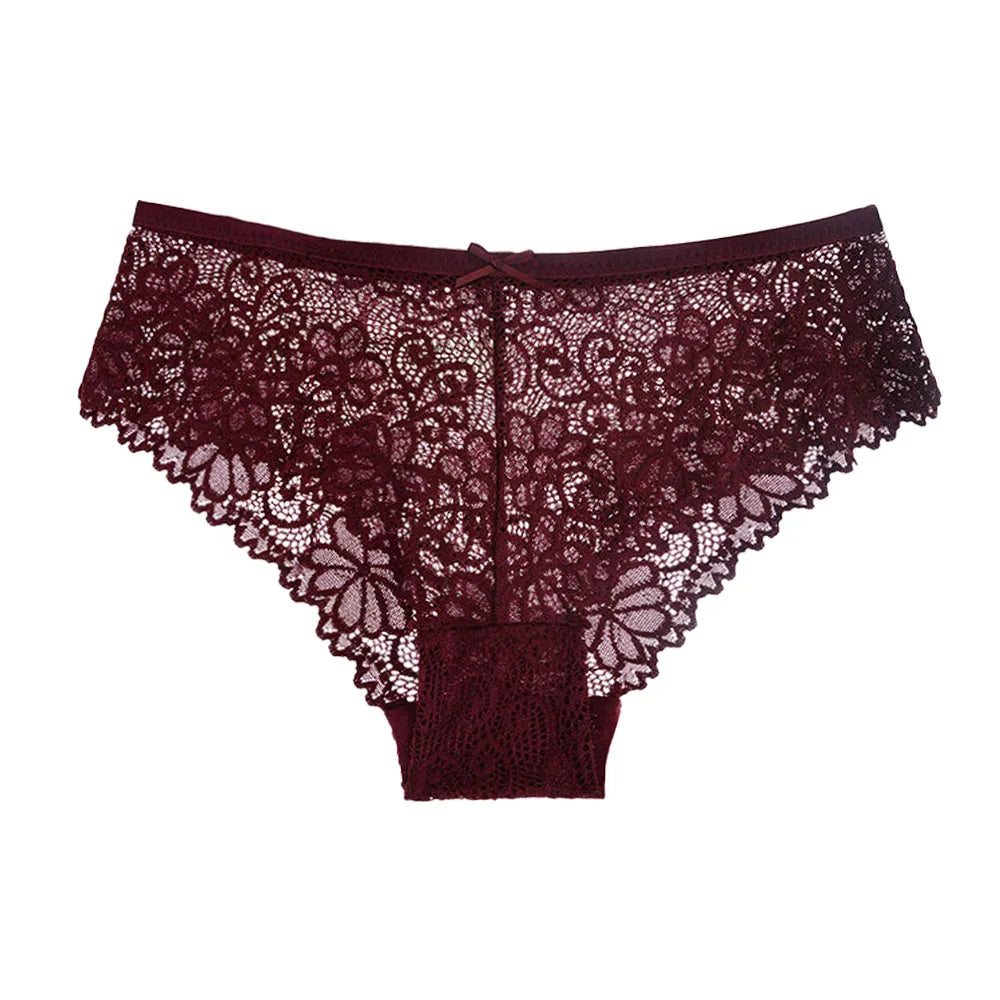 5 PCS/Set Mesh Briefs M-2XL Lace Panties Sexy Transparent Underwear Low Rise Panties Girls Intimates Lingeri - Matrix Studios