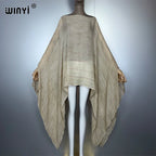 WINYI Dress Beachwear Top Beach Cover Up Kaftan Maxi Dresses Top Woman Abaya Dubai Luxury Muslim Woman Beach Outfits - Matrix Studios
