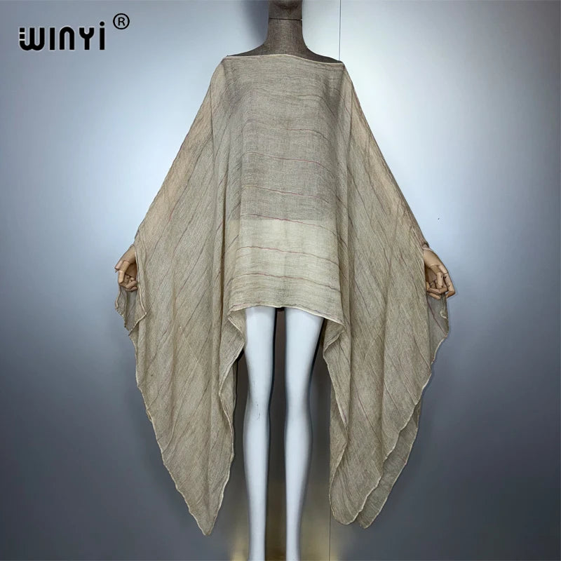 WINYI Dress Beachwear Top Beach Cover Up Kaftan Maxi Dresses Top Woman Abaya Dubai Luxury Muslim Woman Beach Outfits - Matrix Studios
