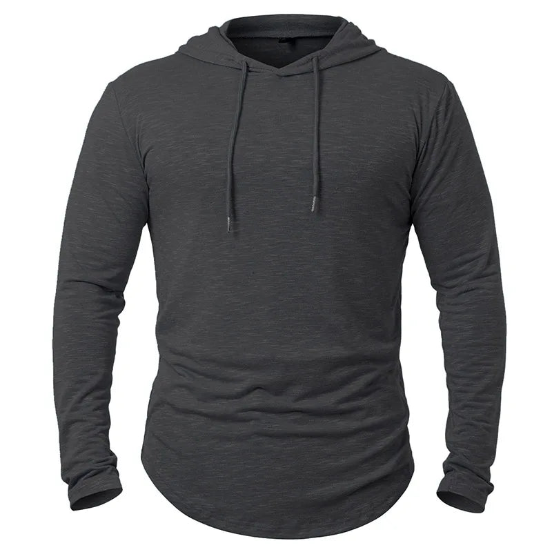 Men's Lightweight Athletic Hoodies Long Sleeve Workout Sport Hooded Shirt Casual Gym Running Jogger Shirt Pullover Sweatshirt - Matrix Studios