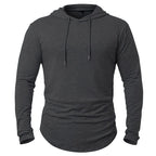 Men's Lightweight Athletic Hoodies Long Sleeve Workout Sport Hooded Shirt Casual Gym Running Jogger Shirt Pullover Sweatshirt - Matrix Studios