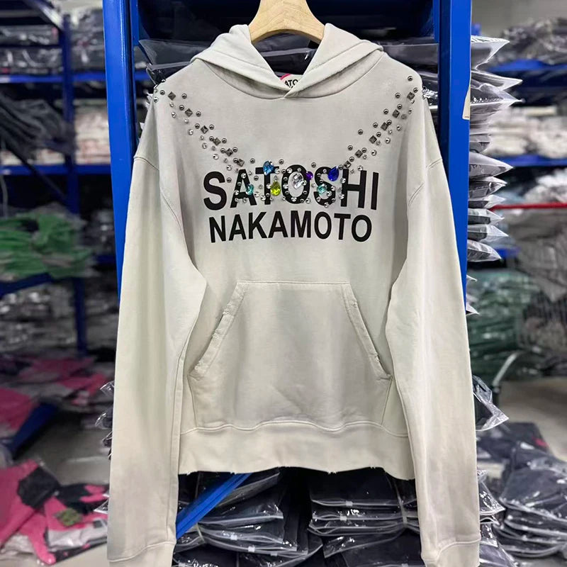 26FW Satoshi Nakamoto Zip Up Hoodie Vintage Distressed High Street Worn Out Print Men Women Hooded Pullover Real Photo - Matrix-studios.com