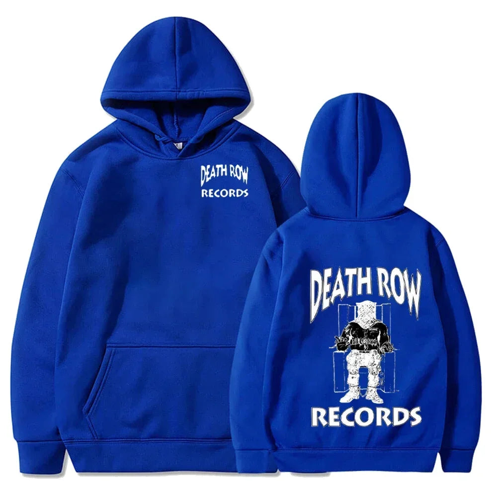 Death Row Records Hoodies Spring Autumn Fleece Hoodie Pullover Fashion Men Women Loose Hooded Sweatshirts Hip Hop Streetwear Top - Matrix Studios