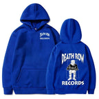 Death Row Records Hoodies Spring Autumn Fleece Hoodie Pullover Fashion Men Women Loose Hooded Sweatshirts Hip Hop Streetwear Top - Matrix Studios
