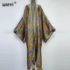 Europe WINYI new tunic bikini sweet lady pink boho Cardigan stitch Cocktail sexcy Boho Maxi Holiday Batwing Sleeve KIMONO mujer - Matrix Studios