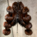 Fur Bomber Ladies New Fashion Jacket Crocdile Sheep Leather With Natural Fur 3573 - Matrix Studios