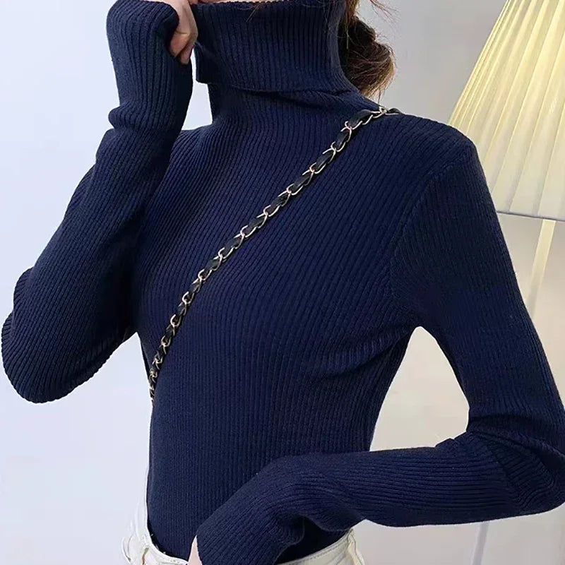 Heliar Women Fall Turtleneck Sweater Knitted Soft Pullovers Cashmere Jumpers Basic Soft Sweaters For Women 2026 Autumn Winter - Matrix-studios.com