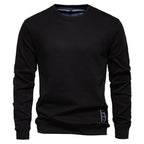 AIOPESON Cotton-blend Mens Crew Neck Solid Color Sweatshirts Pullover Casual Sport Sweatshirt for Men - Matrix Studios