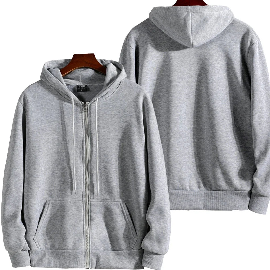 2025 New Fashion Zipper Hoodies Women/Men Fashion Long Sleeve Hooded Sweatshirt Casual Autumn Winter Sportwear Solid Clothes - Matrix Studios