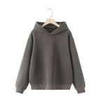 HH Women Solid Casual Sweatshirt Pant Suit Long Sleeve Hooded Fleece Pullover Coat Loose Straight Trousers Office Lady Sets - Matrix-studios.com