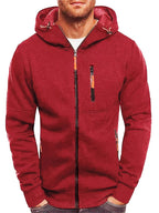 Solid color men's hooded jacket Casual long-sleeved hoodie Zipper Gym sports hoodie Spring Fall - Matrix Studios