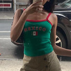 Hot Sexy Brazil Streetwear Sling Yellow Crop Top For Women Girl Casual Clothes Elastic Camis Sleeveless Backless Short Tank Tops - Matrix-studios.com