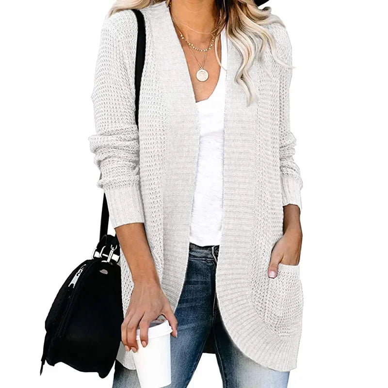 Fashion Women Cardigan Autumn Harajuku Knitted Sweater Basic Jacket Ropa Mujer Outerwear Thin Coat Streetwear New Woman Clothing - Matrix Studios