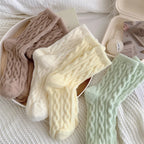 Warm Women's Socks New Winter Japanese Fashion Solid Color Fluffy Socks For Girls Home Thick Cute Floor Socks Kawaii Autumn Soft - Matrix Studios
