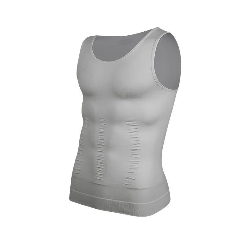 Men's Tight Vest Solid Leisure Sports Fitness High Stretch Running Tank Top Round Neck Sleeveless T-Shirt Can Be Built Inside - Matrix Studios