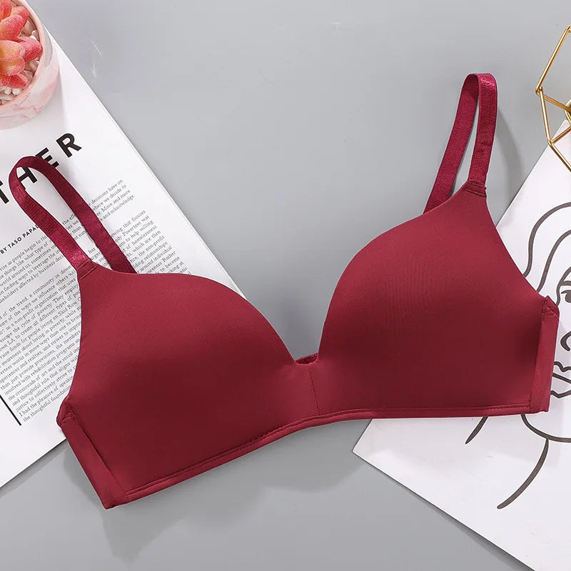 Women Seamless Bra Sexy No Wire Push Up Underwear Girls Students Breathable Thin 10 Colors Bras Female's Bra Breathable Gathered - Matrix Studios