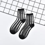 Summer Lace Mesh Transparent Women Socks Ultra-thin Breathable Women Girls Short Socks Harajuku Vintage Streetwear Crew Socks - Matrix Studios