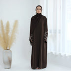 2025 Middle Eastern Islam Outfit for Muslim Women Luxury Dubai Modest Abaya Dress Eid Arabic Cardigan Plain Turkey Kaftan Robe - Matrix-studios.com