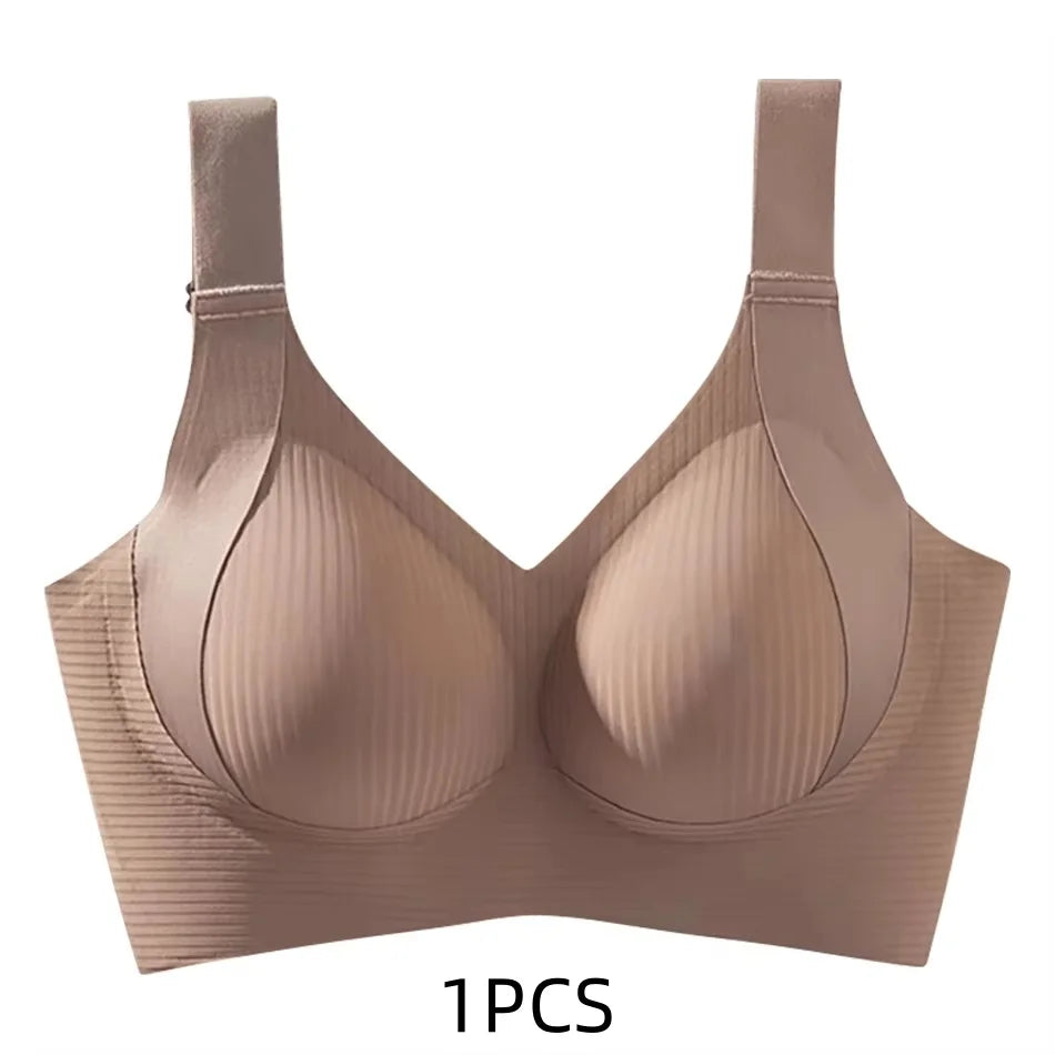 1/2PCS Women's Seamless Underwear, Thin Style, Large Breasts, Small Breasts, No Wires, Pull-up And Anti-sagging Large Size Bra - Matrix Studios