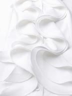 ZANZEA Elegant Women Blouse Ruffles Tops Fashion Long Sleeve Shirts Flounce Blusas Stylish OL Work Shirt Female White Blouses - Matrix-studios.com