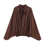 Polka Dot Printed Midi Skirts Two Piece Sets for Women 2025 Summer Chic Bow Tied Blouse Top Suits Woman 2 Piece Outfits - Matrix-studios.com