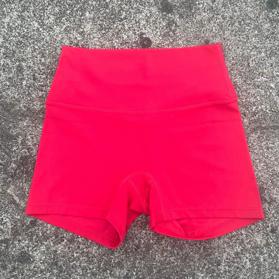 Solid Color Women Fitness Sport Short High Waist Yoga Short Legging Bike Soft Squatting Proof Comprehensive Training Jog Athleti - Matrix Studios