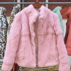 Fancy Rani Natural Rabbit Fur Coat Women Winter Jacket Real Leather And Fur Women's Clothing Female Outerwears With 2024 - Matrix Studios