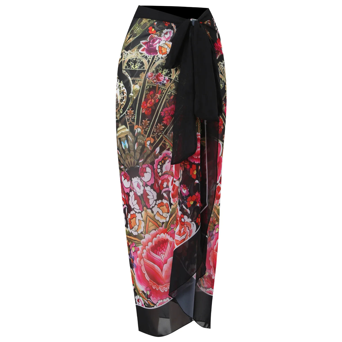 2026 New Sexy Print Retro Swimwear Beach Dress Cover Up Long Skirts Skirt Party Outfits Swimsuit Beachwear - Matrix Studios