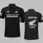 HONDA Men's and Women's POLO Shirts Locomotive Factory Team Racing Suits Motorcycle T-shirts Gold Wings Cycling Short Sleeves - Matrix-studios.com