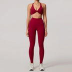 Summer 2PCS Yoga Suit Sports Set Women Quick-Dry Gym Set Women Tracksuit Running Workout Long Sleeve Sports Shirt Yoga Clothing - Matrix-studios.com