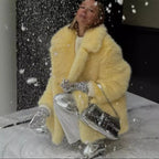 Autumn Winter Thick Warm Faux Fur Coat Medium Length Fox Fur Coat Casual High Quality Fluffy Jacket Abrigos De Peluche De Mujer - Matrix Studios