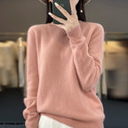 New Cashmere Sweater for Women in Autumn and Winter 100% Merino Wool Fashion O-neck Warm Pullover Top - Matrix Studios