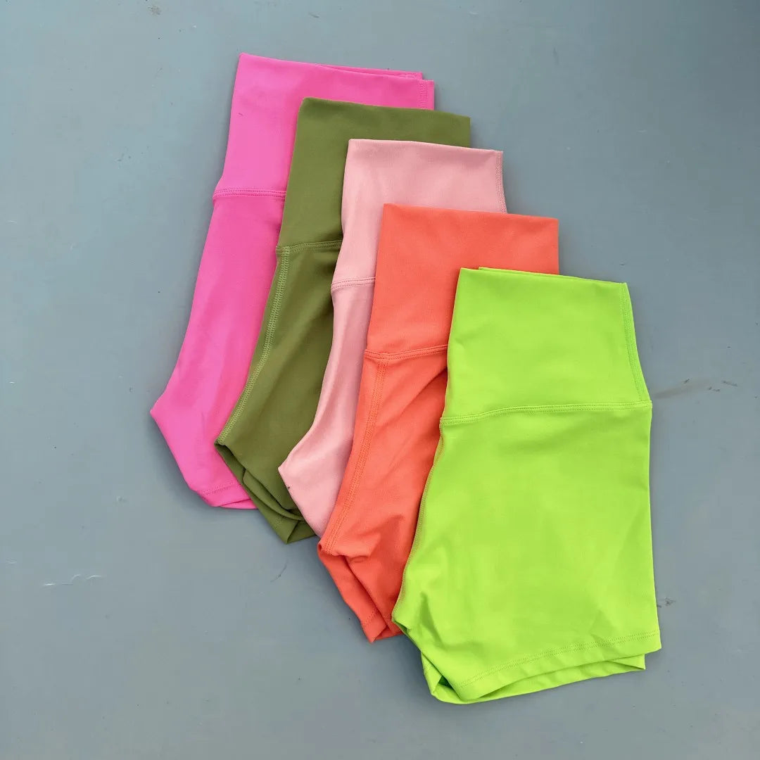 Sexy Solid Color Women Fitness Sport Short High Waist Athletic Yoga Short Leg Cycling Comprehensive Training Jogging Squat Proof - Matrix Studios