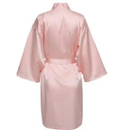 Wedding Party Team Bride Robe Without Letters Kimono Satin Pajamas Bridesmaid Plain Bathrobe SP088 - Matrix-studios.com