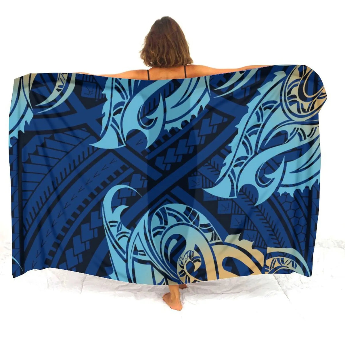 Tax Free Retro Tribal Ethnic Polynesian Women Seaside Sexy Style Sarong Soft And Comfortable Fabric Samoan Pattern Print Design - Matrix Studios