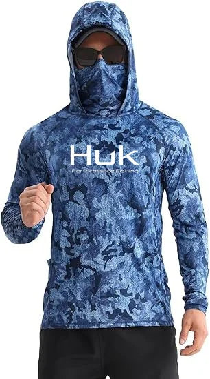 Men's Fishing hooded sweatshirt Fishing UV protection hoodie Camiseta De Pesca clothing hooded top grey white - Matrix Studios