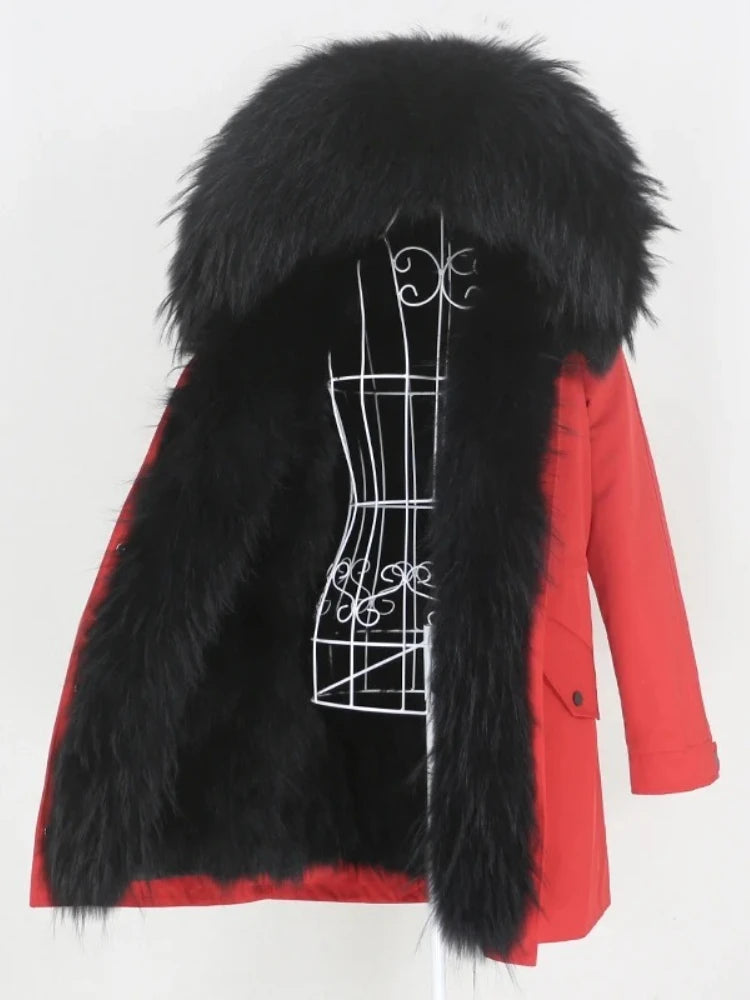 OFTBUY Winter Jacket Women Long Parka Real Fox Fur Coat Natural Raccoon Fur Collar Hood Thick Warm Streetwear Parkas New - Matrix Studios