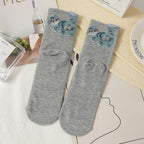 Cartoon 3D Cat Egg Design Middle Tube Socks for Women Soft Breathable Cute and Funny Couple Socks Spring Autumn Cute - Matrix Studios