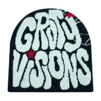 New  European and American popular acrylic material GR letter jacquard outdoor fashion knitted hat for men and women beanie hat