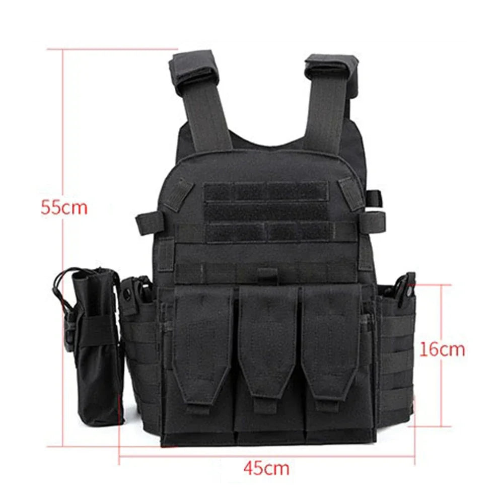 Nylon Chest Rig Molle Vest Multi-Functional Camouflage Molle Waistcoat Adjustable Men Women Combat Equipment for Outdoor Cycling - Matrix Studios