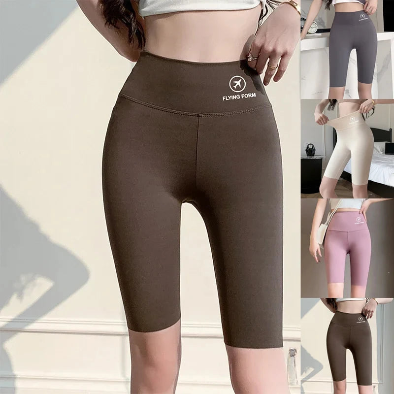 M L XL High Waist Yoga Shorts Quick Dry Workout Tights Butt Lifting Tummy Control Women Stretch Gym Leggings Outdoor Wear - Matrix Studios