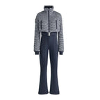 2026 Women's Elegant High Waist Thicken Ski Long Sports Jumpsuit Female Stand Collar Zipper Belt Romper Warm Waterproof Rompers - Matrix Studios