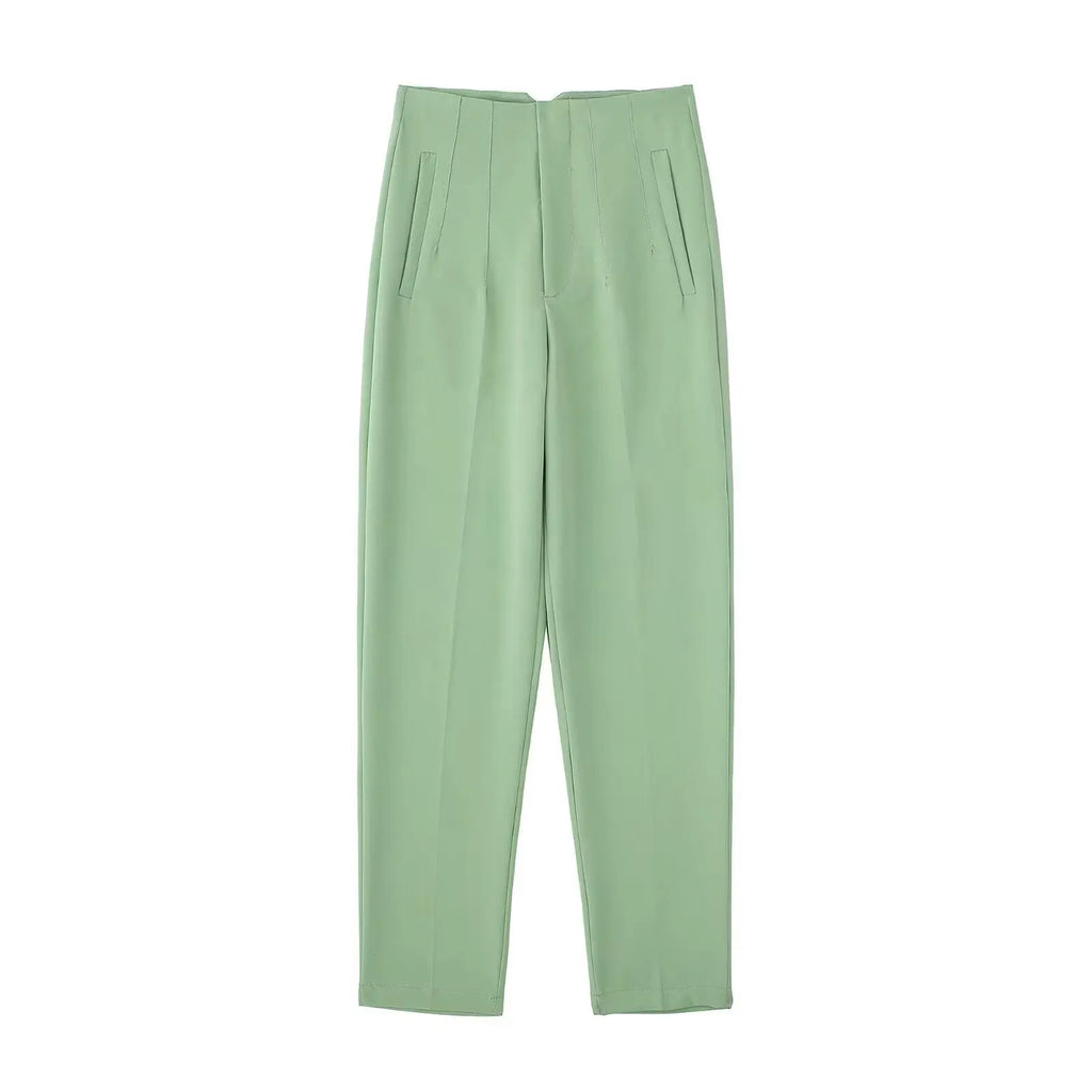 Koekop Office outfits Pencil Trousers Black Pink White Ladies Pants Fashion Office Wear High waist Pants for Women Formal Pants - Matrix-studios.com