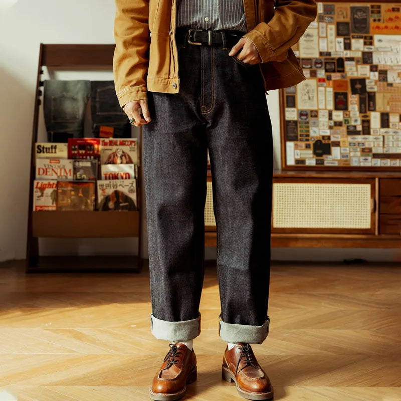 Red Tornado 55501 Relaxed Straight Fit Men's Jeans Raw Selvedge Denim Pants Amekaji - Matrix Studios