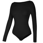 Women's Round Collar Elastic Bodysuit Long Sleeve Jumpsuit Shapewear Shaper Lady Sexy New Female Warm Clothes Autumn Winter - Matrix Studios