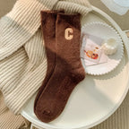 Luxury Women Wool Socks Warm Winter Thick Cashmere Casual Japanese Fashion Solid Color Comfortable Home Sock Long High Quality - Matrix Studios