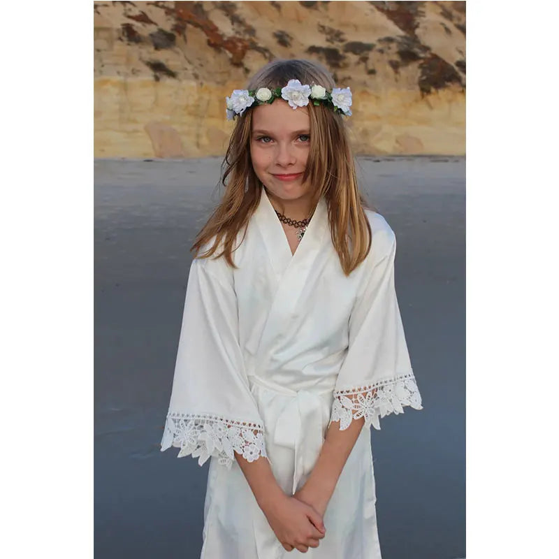 Customized Summer Lace Sleepwear Bride&Bridemaid Wedding Robe Personalized Gown Champagne Kimono Silk Bathrobe Satin Night Dress - Matrix-studios.com