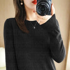 Autumn And Winter Thin Sweater Women's Round Neck Pullover Casual Knitted Top Women's Short Underlay Fashion 18 Colors - Matrix Studios