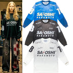 Y2K Racing 78 Number Print Mesh Motorcycle Satoshi Nakamoto Long Sleeve Jersey T Shirt Men Women Breathable Cotton Streetwear - Matrix-studios.com