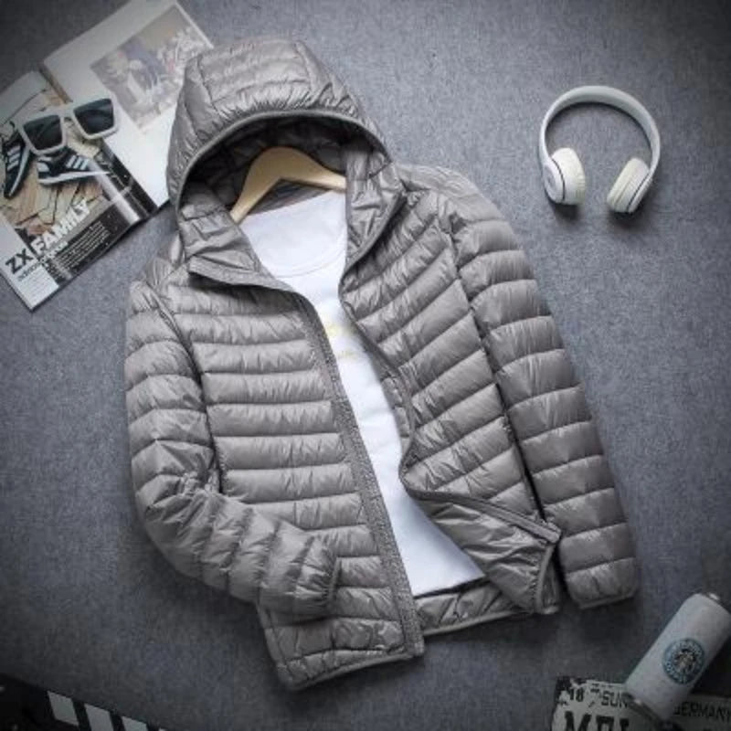 New Autumn And Winter Down Jacket Men's Fashion Hooded Super Light Warm Slim Coat Down Jacket Men's Coat - Matrix Studios